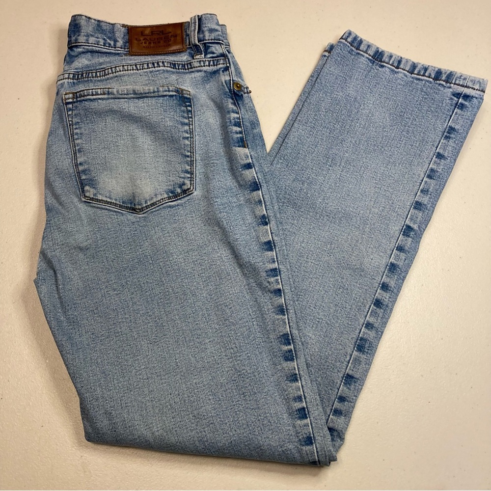 Ralph Lauren Straight Leg Blue Jeans Women's size 6 Medium Wash Inseam 30- EUC